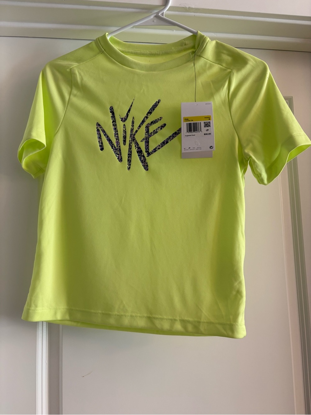 NWT Nike Kids' Neon Yellow Graphic Dri-FIT Tee